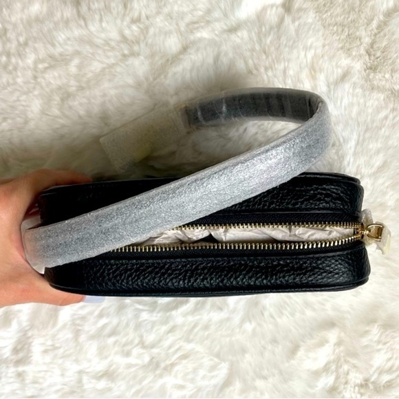 NEW Coach bag crossbody leather black 2 straps gold-tone hardware NWT - Picture 9 of 12